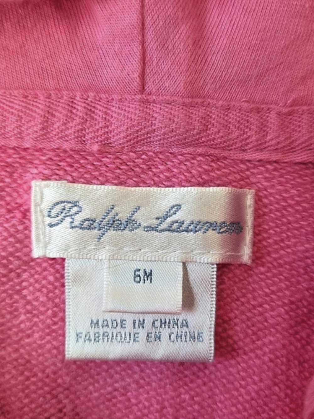 Ralph Lauren Baby Girls 100% Cotton Hoodie & Jogger Pant Set Pink 6M - Picture 3 of 6